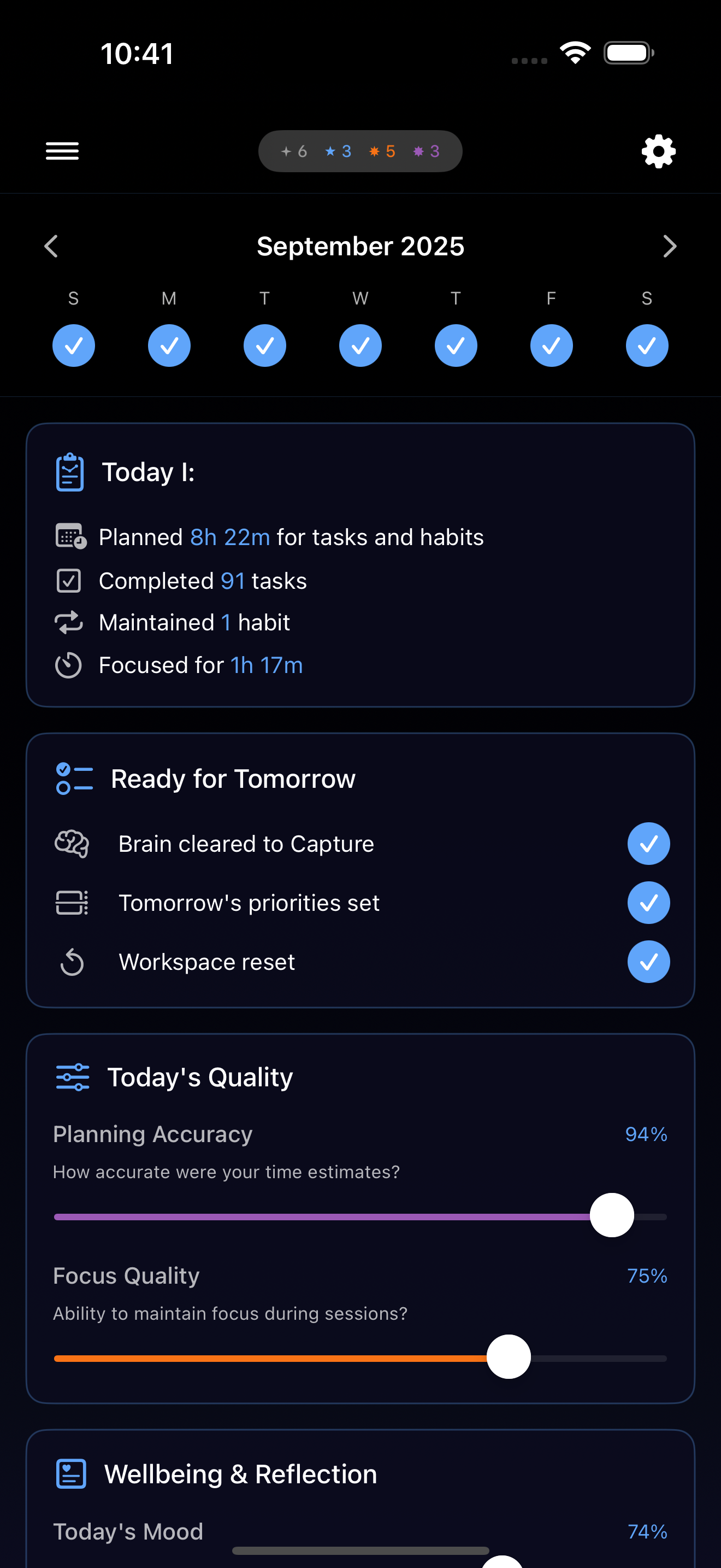 Daily reflection form